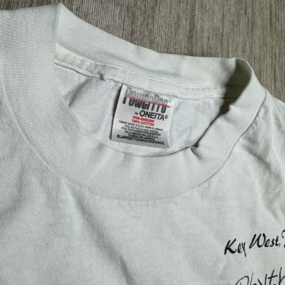 Vintage 90s Singe Stitch Oneita Shirt USA Rasta Reggae Key West Florida XL - Picture 3 of 7